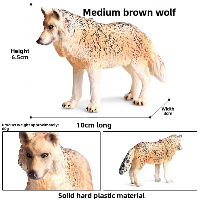 Solid Simulation Wild Wolf Animal Model for Kids Educational Toy