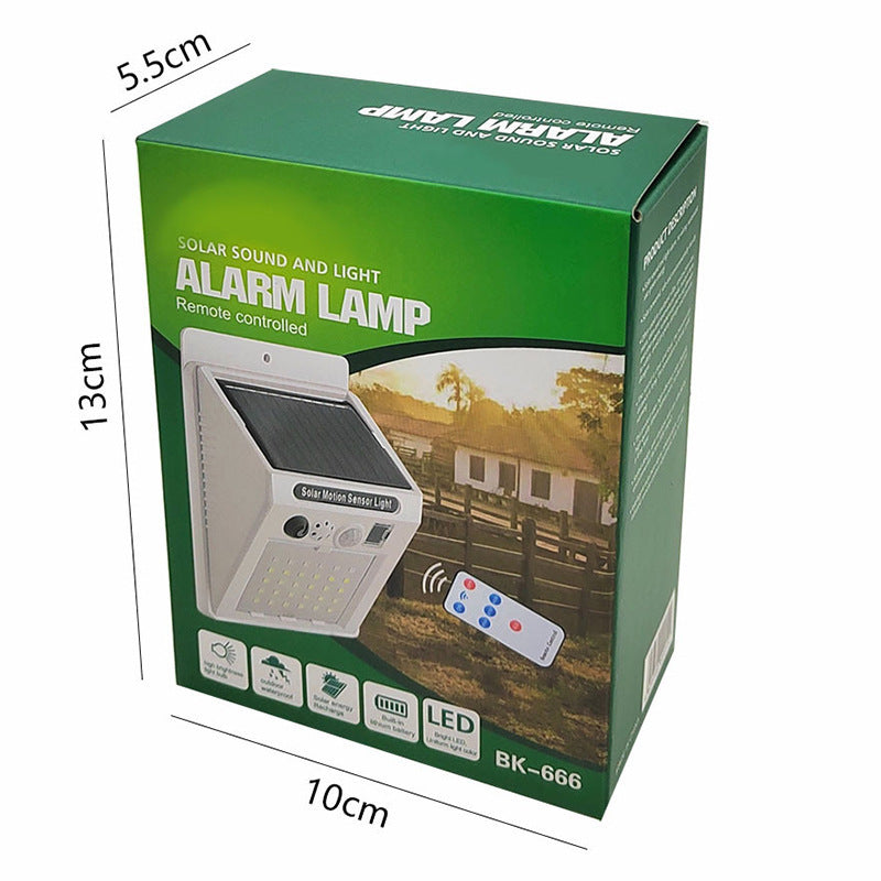 Solar Powered Remote Control Alarm Light with Body Sensor