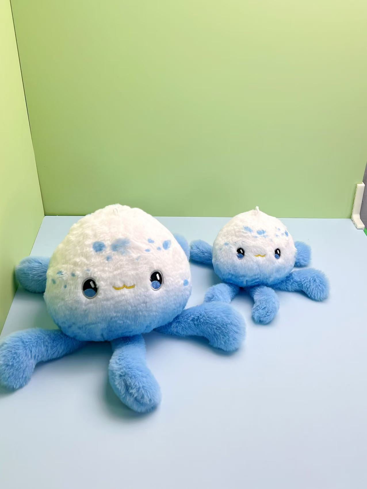 Sea Jellyfish Pendant Plush Doll Toy Cartoon Doll Keychain School Bag Hanging Ornaments