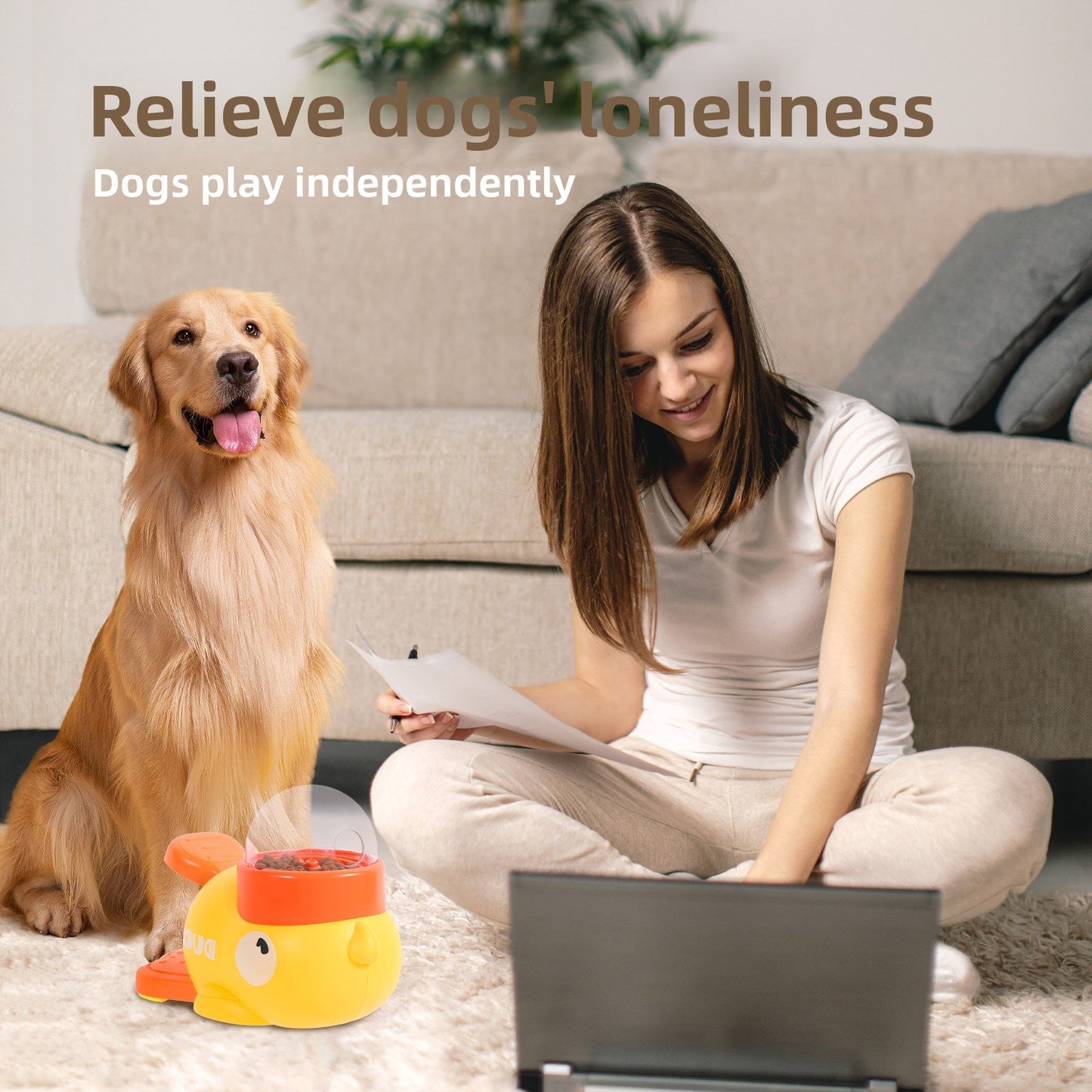 Little Yellow Duck Automatic Pet Dog Feeder