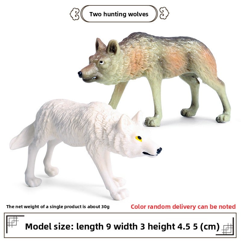 Solid Simulation Wild Wolf Animal Model for Kids Educational Toy